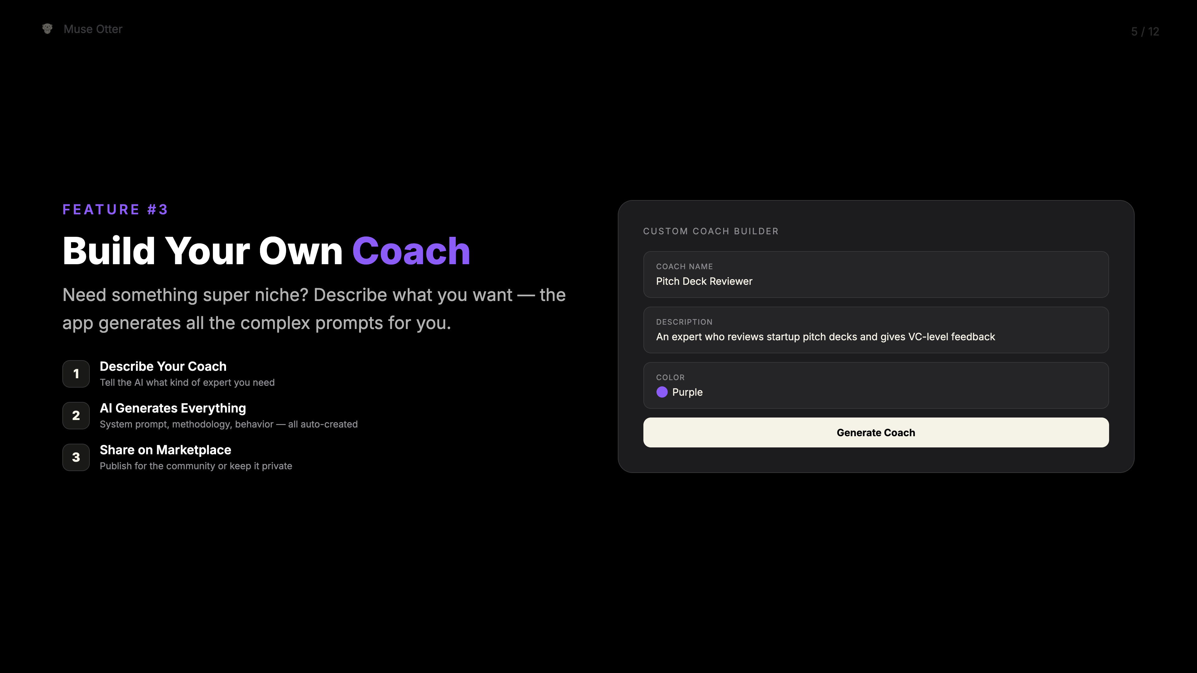 5. Custom Coach